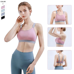 Wholesale High <strong>Support</strong> Gym Yoga Workout <strong>Top</strong> Fitness Backless <strong>Crop</strong> Cross Back Sports Bra for Women - Product Image 2