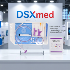 Kit de sonde gastrostomique <span class=keywords><strong>endoscopique</strong></span> <span class=keywords><strong>percutanée</strong></span> (PEG) jetable DSXmed, pack standard, stérilisé à l'oxyde d'éthylène, 12Fr-24Fr, certifié CE, usage médical - Product Image 1
