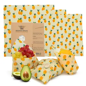 Бесплатный образец, упаковка на заказ, многоразовая упаковка для хранения продуктов, Органическая пчелиная бумага, пищевая пленка во Вьетнаме