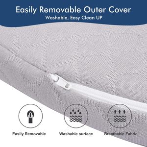 <span class=keywords><strong>Matelas</strong></span> imperméable amovible et lavable <span class=keywords><strong>pour</strong></span> bébé <span class=keywords><strong>Matelas</strong></span> ovale respirant en mousse à mémoire de forme <span class=keywords><strong>pour</strong></span> bébé - Product Image 4