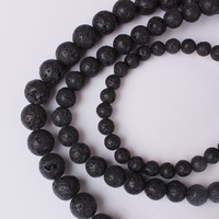 천연 원석 라바 루스 비즈 화산석 4mm 6mm 8mm 10mm 12mm 라바 스톤 비즈 힐링 비즈 주얼리 제작용