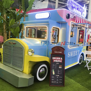 Truk Makanan Retro Baru dari Pabrik, Van Es Krim Vintage untuk Katering, Trailer Mobile Fiberglass untuk Hotdog dan Makanan Cepat Saji, Dijual - Product Image 2