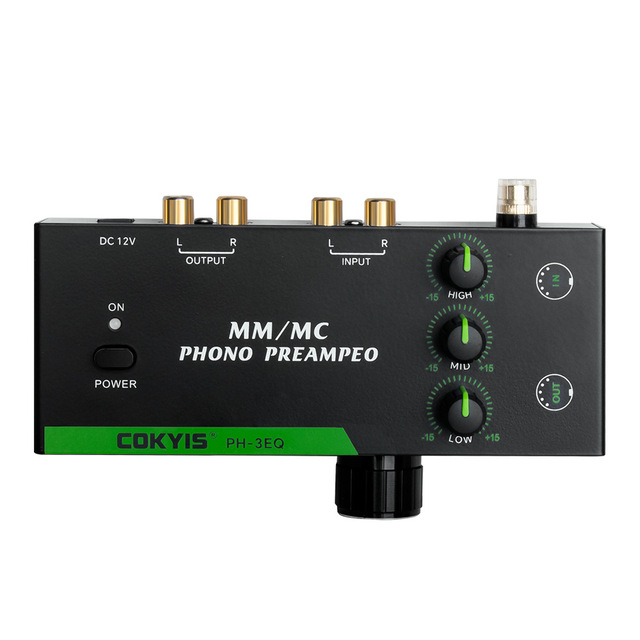 Vinyl Record Player PHONO PREAMPEO Support MM MC Cartridge Triple Frequency Adjustment Five Pin XLR Input Output Amplifier