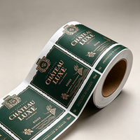 Fabricant Jinyu, vente en gros d'étiquettes personnalisées élégantes avec logo, imperméables, pour boîte de vin mousseux