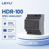 Alimentation sur rail DIN 24V 3.83A 92W, alimentation industrielle à découpage SMPS, convertisseur AC/DC mince