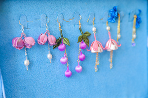 Tô Châu Xoắn Bông tai hoa, ánh sáng lên sang trọng với mỗi bông tai Swing nhẹ nhàng tai mặt dây tai đinh tán Tai đồ trang trí - Product Image 4