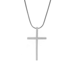 Collar de Cruz de Acero Inoxidable Unisex de Lujo, Cadena <span class=keywords><strong>Serpentina</strong></span> de Oro de 18K Duradera, Joyería de Moda Casual Hip Hop para Hombre, Regalo - Product Image 1