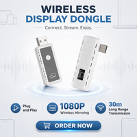 Kit OEM sans fil USB-C TX & HDMI RX, Plug&Play, 98 pieds 1080p, Blanc, Diffusez du vidéo/audio vers un téléviseur/moniteur depuis un téléphone/ordinateur portable