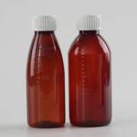200ml/50ml PET vide pilule capsule médicament conteneur liquide toux-sirop-bouteille avec couvercle en plastique
