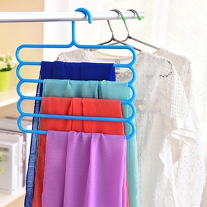 Wuyuanlao Multi Layer Swing Pant Rack Five Tier Vertical <b>Storage</b> Non Slip Hanger For <b>Clothes</b> Organizer - Product Image 2