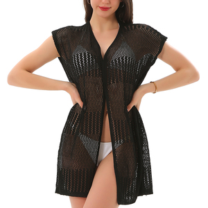 Women <strong>Plus</strong> <strong>Size</strong> Crochet <strong>Swim</strong> Cover-Up 100% Polyester Midi Summer Bathing Suit Swimwear Mesh Knit Beach <strong>Dress</strong> Vacation Outfits - Product Image 1