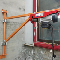 Meilleure vente Portable 220v 200kg 500kg Mini grue électrique en fil d'acier JIB Crane 1.5m Arm Cantilever Crane