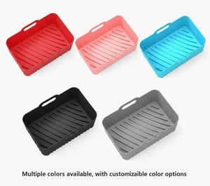Forros de silicona para freidora de aire, paquete de 2, cestas reutilizables para freidora de aire, compatibles con Ninja Foodi DZ201, DZ401, DZ550, <span class=keywords><strong>COSORI</strong></span>, Chefman - Product Image 2