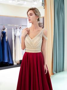 Ruolai ASA58706 <span class=keywords><strong>Abito</strong></span> da Sera di Lusso <span class=keywords><strong>Verde</strong></span> in <span class=keywords><strong>Raso</strong></span> con Cristalli e Perline Pesanti Linea A per Feste - Product Image 4