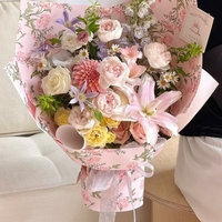 Papier d'emballage pour fleurs imperméable LUCIA 56*56cm, fournitures d'emballage pour bouquets, papier d'emballage pour bouquets imperméable LF160730