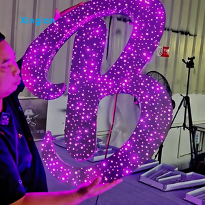 <span class=keywords><strong>Letras</strong></span> Iluminadas LED Starlight, <span class=keywords><strong>Letras</strong></span> Metálicas 3D Personalizadas Resistentes a la Intemperie <span class=keywords><strong>con</strong></span> Retroiluminación Estrellada para Señalización Exterior Comercial - Product Image 3