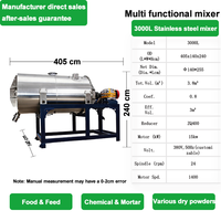 Mélangeur de poudre industriel en acier inoxydable, surface intérieure polie miroir, empêche l'adhérence, nettoyage facile, pour usage alimentaire