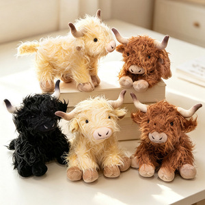 Peluche Personalizzato OEM <span class=keywords><strong>Mucca</strong></span> delle Highlands, Giocattolo Morbido e Peloso, Bambola Realistica <span class=keywords><strong>di</strong></span> <span class=keywords><strong>Mucca</strong></span> Scozzese - Product Image 4