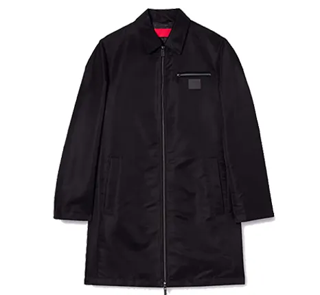 Men'S Waterproof Jacket Windbreaker Casual Plain Trench Long Coat New Fashion Clothing Designs Black Long Coats Mens