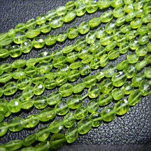 Perlas Sueltas de Peridoto Natural Facetado de Primera Calidad, de 14 Pulgadas, para la Elaboración de Joyería, en Tamaños 4x6mm, 5x7mm y 8mm, Venta al Por Mayor - Product Image 1