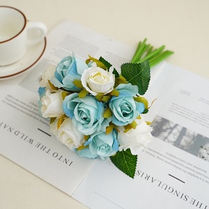 Hot Sale Artificial <strong>Wedding</strong> Party Flowers <strong>Bouquets</strong> <strong>White</strong> Rose Peony Sunflower for Christmas <strong>and</strong> Valentine's Day - Product Image 1