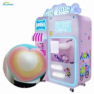 New Cotton Candy Popper Maker With Measuring Cup Electric Air Cotton Candy Machine With Detached Top Cover Fast Popping Healthy