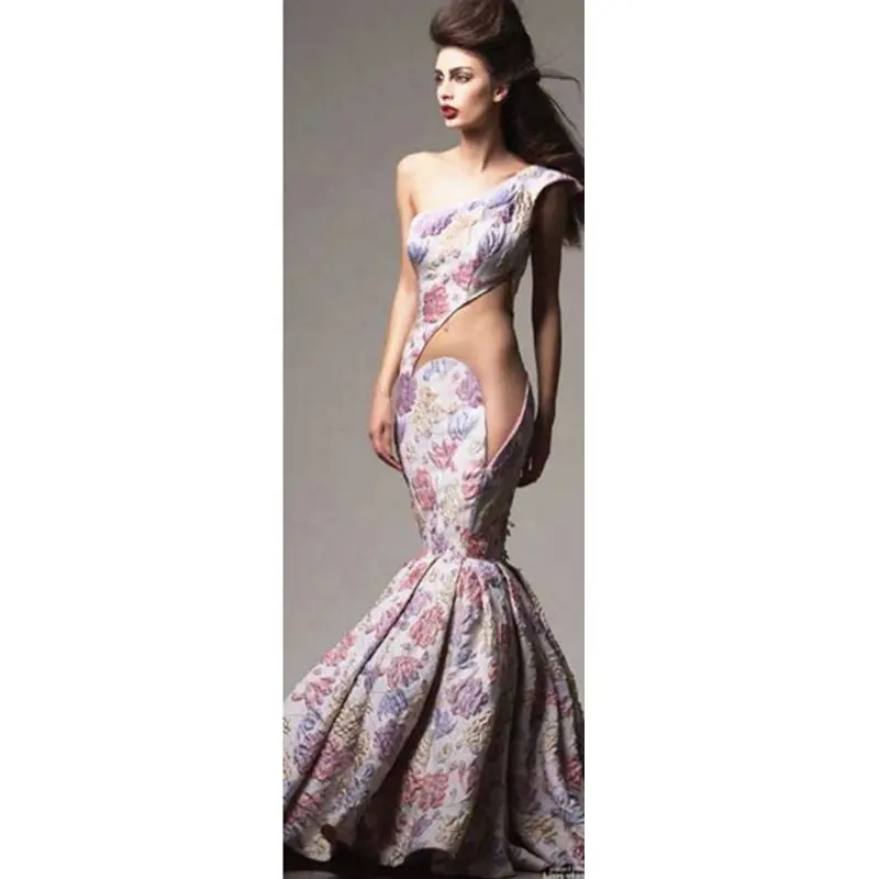169gsm itália moda novo jacquard tecido colorido brocada vestido de festa tecido