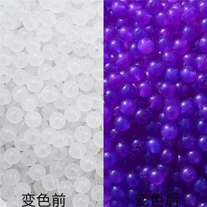 Acrylic Color Changing <b>Beads</b> Round 6mm For Bracelet Making DIY Jewelry Accessories UV Reactive White To Purple - Product Image 5