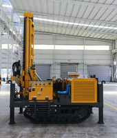 Foreuse rotative mobile pour puits d'eau de 200 m de profondeur, unité de forage hydraulique