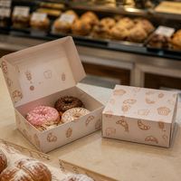 Bäckerei-Verpackungsbox Individuell Bedruckt Strukturierte Recycelbare Pappe Private Label Dessert-Verpackung Direktverkauf ab Werk Großbestellungen