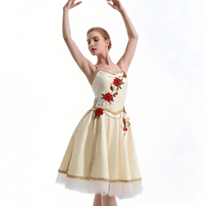 Tutù da Balletto Professionale di Alta Qualità, Abito Lungo Bianco Romantico per Esibizioni sul Palco, per Donne Ballerine - Product Image 1