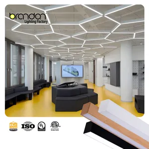 Brandon Commercial 3Cct Ce Ul Dlc Listé Vers Le Bas Lumière Pendentif Seamlesslink Led Bande Etl Boutique Lumière Led Linéaire Pour Salle De Sport Salle De Jeu