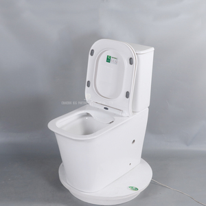 WC moderne sans cadre de style BF, toilette carrée blanche en deux pièces pour hôtel - Product Image 5