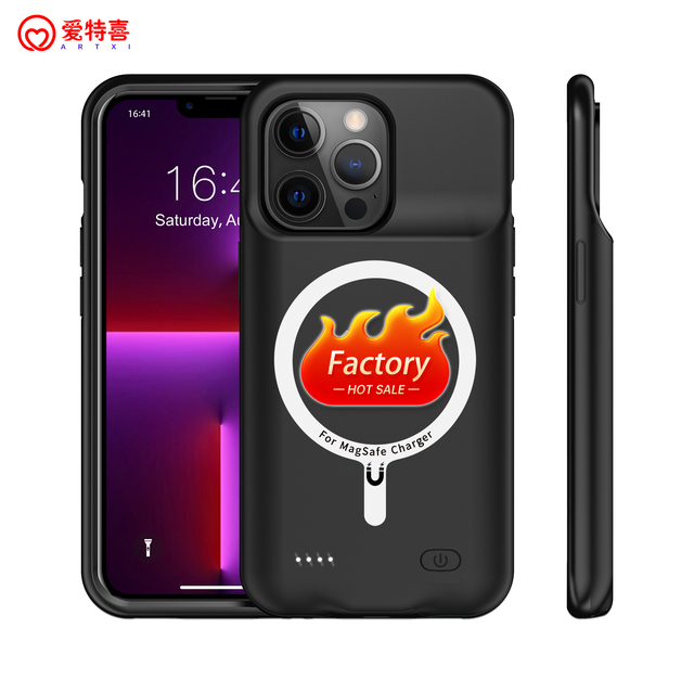 2024 New Products 2 in 1portable Power Bank Phone Case Backup for iPhone 12 13 14 15 Pro Max Wireless Magnetic Battery case