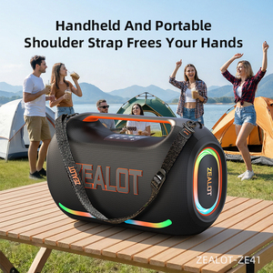 ลำโพงคาราโอเกะ ZEALOT ZE41M 250W <span class=keywords><strong>พ</strong></span>ร้อมไมโครโฟนไร้สาย 2 ตัว, ลำโพงพกพาพร้อมไฟ RGB สำหรับงานสังสรรค์, ควบคุมผ่าน<span class=keywords><strong>แอ</strong></span>ป - Product Image 6