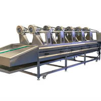 Ligne de séchage industrielle à l'air comprimé avec ventilateur hélicoïdal pour le séchage des surfaces de matériaux alimentaires par soufflage d'eau