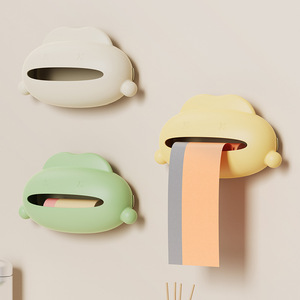 Wall Mounted Tissue <b>Box</b> Organizer Yellow Green Portable Kitchen Bathroom Toilet <b>Storage</b> Holder - Product Image 2