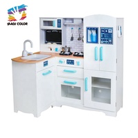 Nouveaux enfants les plus chauds en bois jouet cuisine ensemble avec lumière et sons W10C493G