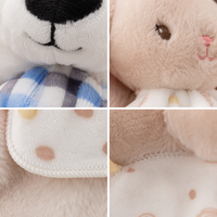 Ensemble de porte-clés en peluche animaux de la forêt, pendentif de sac brodé, cadeau anti-stress