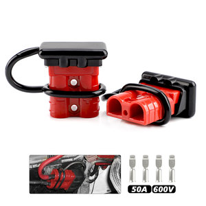 CNSPEED Anderson <b>Plug</b> 50A 600V Red With <b>Rubber</b> Dustproof Design For Lithium Battery Connection - Product Image 3