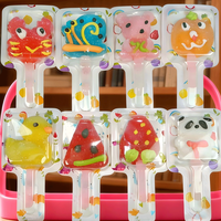 Bonbons gélifiés 3D en forme de fruits, saveurs assorties, vente en gros, gommes molles pour les fêtes d'enfants