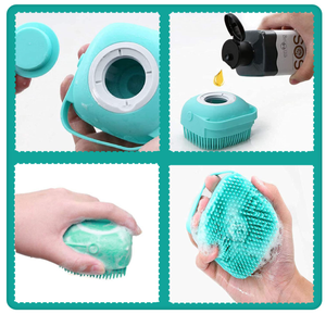 Cepillo de Baño de Silicona Suave para Perros, Cepillo de Aseo para Mascotas, Dispensador de Champú para Baño, Cepillo de Ducha para Perros y Gatos - Product Image 3
