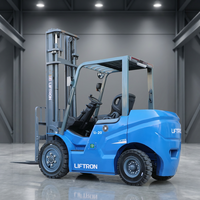 Forklift Listrik Liftron Seri DE CPD20 dengan Side Shifter untuk Pemuatan Dalam Ruangan 2T, Truk Lithium, Forklift Counterbalance Listrik