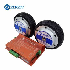 หุ่นยนต์ล้อไฟฟ้า5นิ้ว24V 270รอบต่อนาที<span class=keywords><strong>3N</strong></span> โหลด60kg 5A 4096 PPR ไร้แปรงถ่านมอเตอร์เซอร์โว DC ฮับพร้อมยางยางล้อ - Product Image 3
