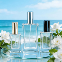 Flacon de parfum de luxe pour homme en gros, 80 ml, personnalisé, rectangulaire, en verre mat, rechargeable avec bouteille à bille cylindrique, 100 pièces