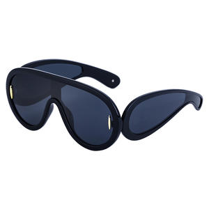 Lunettes de soleil de sport à monture blanche et verres bruns, protection UV400, coupe-vent, pour le cyclisme en extérieur et les voyages - Product Image 4