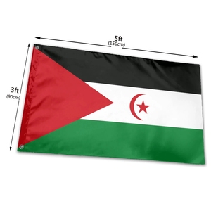 Gahumi Banderas <span class=keywords><strong>de</strong></span> país colgantes para exteriores Banner Poliéster Nylon Personalizado 3x5ft <span class=keywords><strong>Bandera</strong></span> <span class=keywords><strong>de</strong></span> la nación del <span class=keywords><strong>Sahara</strong></span> occidental - Product Image 3