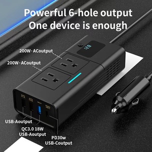 Convertidor de Corriente para Auto de 200W y 110V con Puerto USB y Encendedor de Cigarrillos, <span class=keywords><strong>Adaptador</strong></span> de Inversor de Energí<span class=keywords><strong>a</strong></span> para Vehículos - Product Image 5