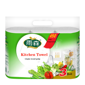 OEM 2 capas desechables rollo de cocina toalla de papel logotipo personalizado blanco impreso papel de cocina - Product Image 5