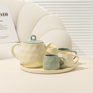 Service à thé en céramique, théière pour la maison, tasse à thé, ensemble complet pour l'eau, ensemble de tasses à eau haut de gamme - Product Image 6